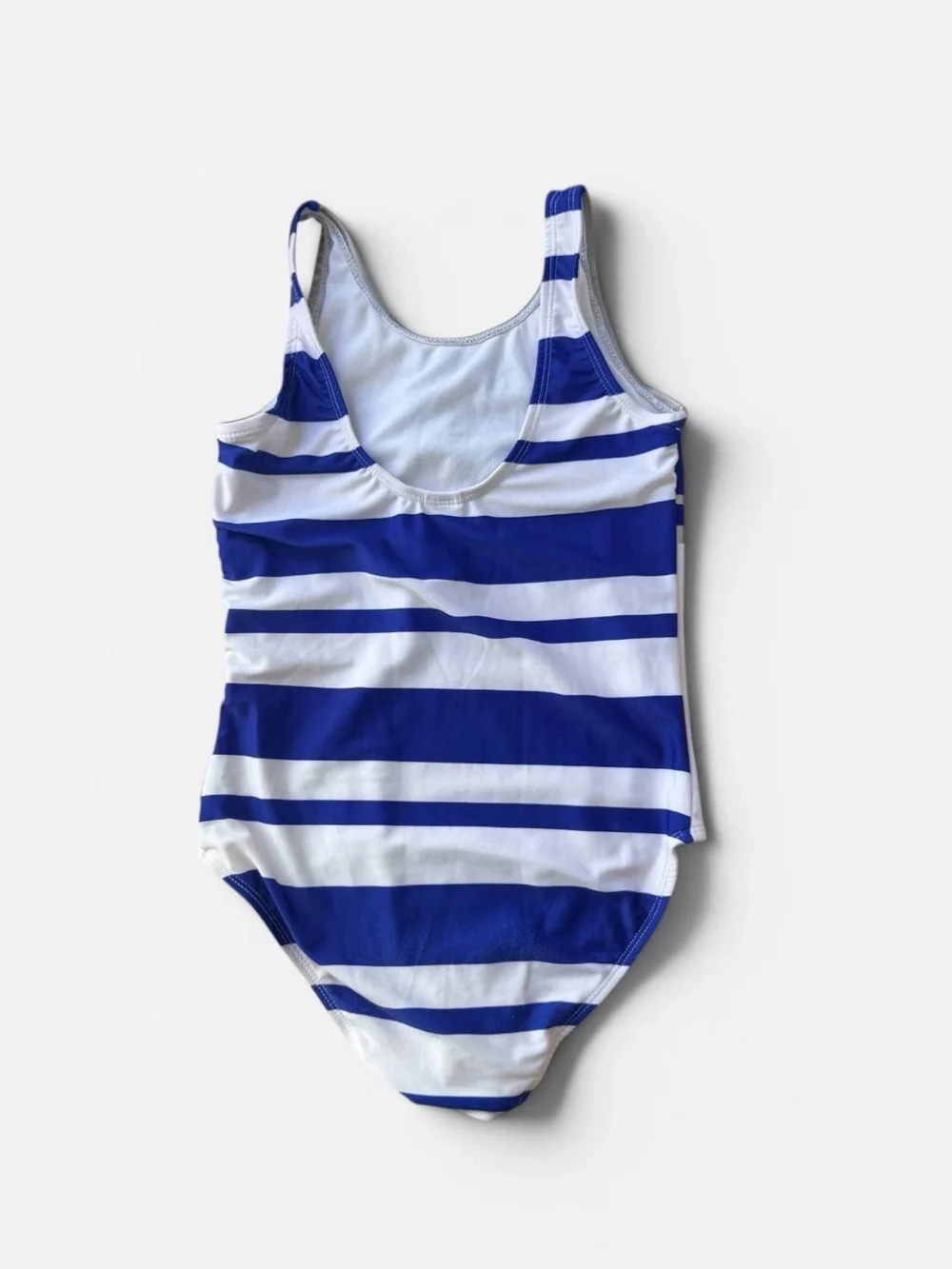 Disney R2D2  Girls Blue & White Striped One-Piece Swimsuit - STARWARS - 9/10